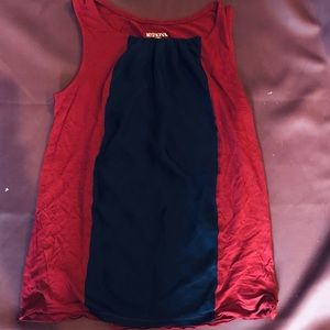 Merona Maroon + Navy Colorblock Tank XS